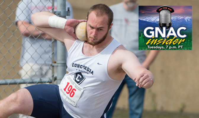 Josh Koch leads the GNAC this season in the shot put after winning the event at the GNAC Indoor Championships earlier this year.